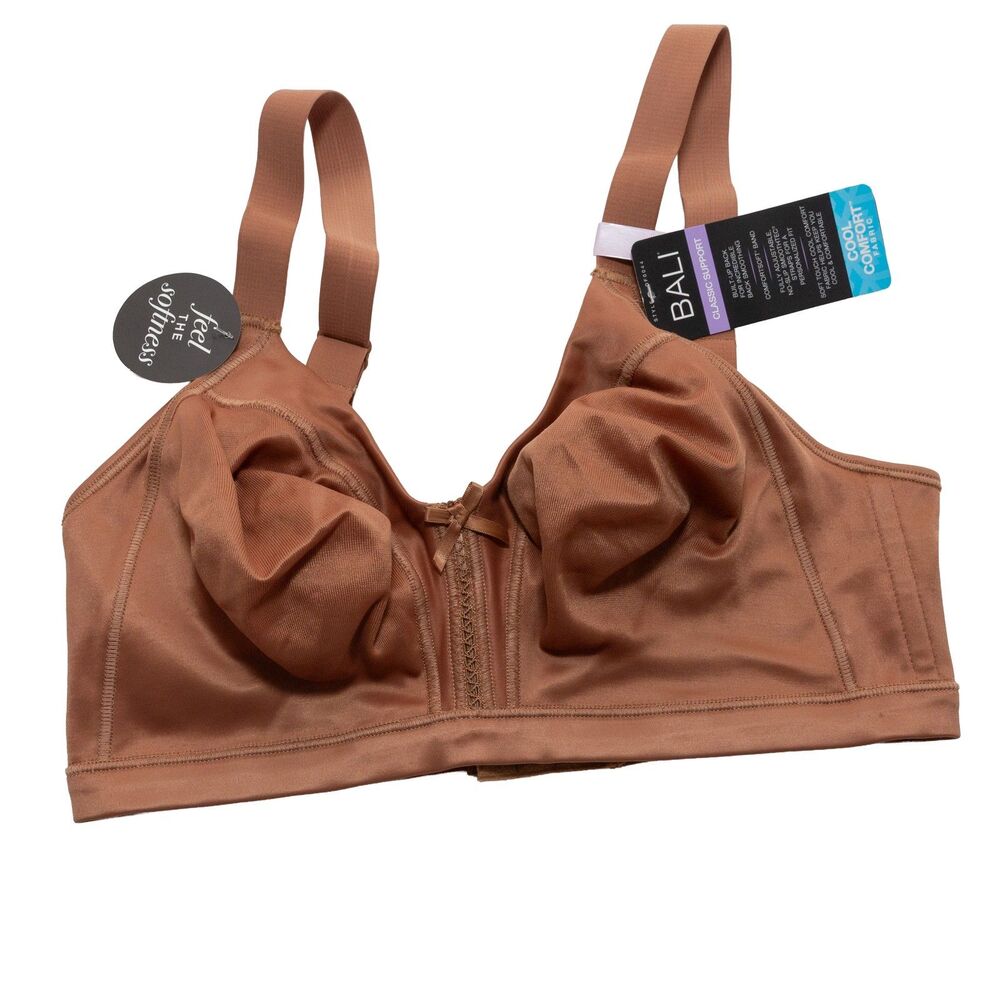 Bali 34D Classic Support Cool Comfort Wirefree Full‎ Coverage Bra DF0044 Brown